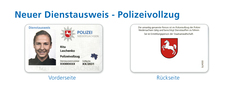 Neuer elektronischer Dienstausweis einer Polizeivollzugsbeamtin