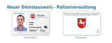Neuer Dienstausweis der Polizei Niedersachsen der Polizeiverwaltung