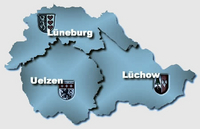 Fläche der Polizeiinspektion - Landkreis Lüneburg, Lüchow-D., Uelzen