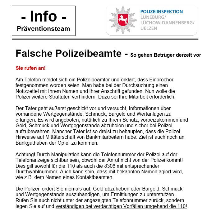 Falsche Polizeibeamte